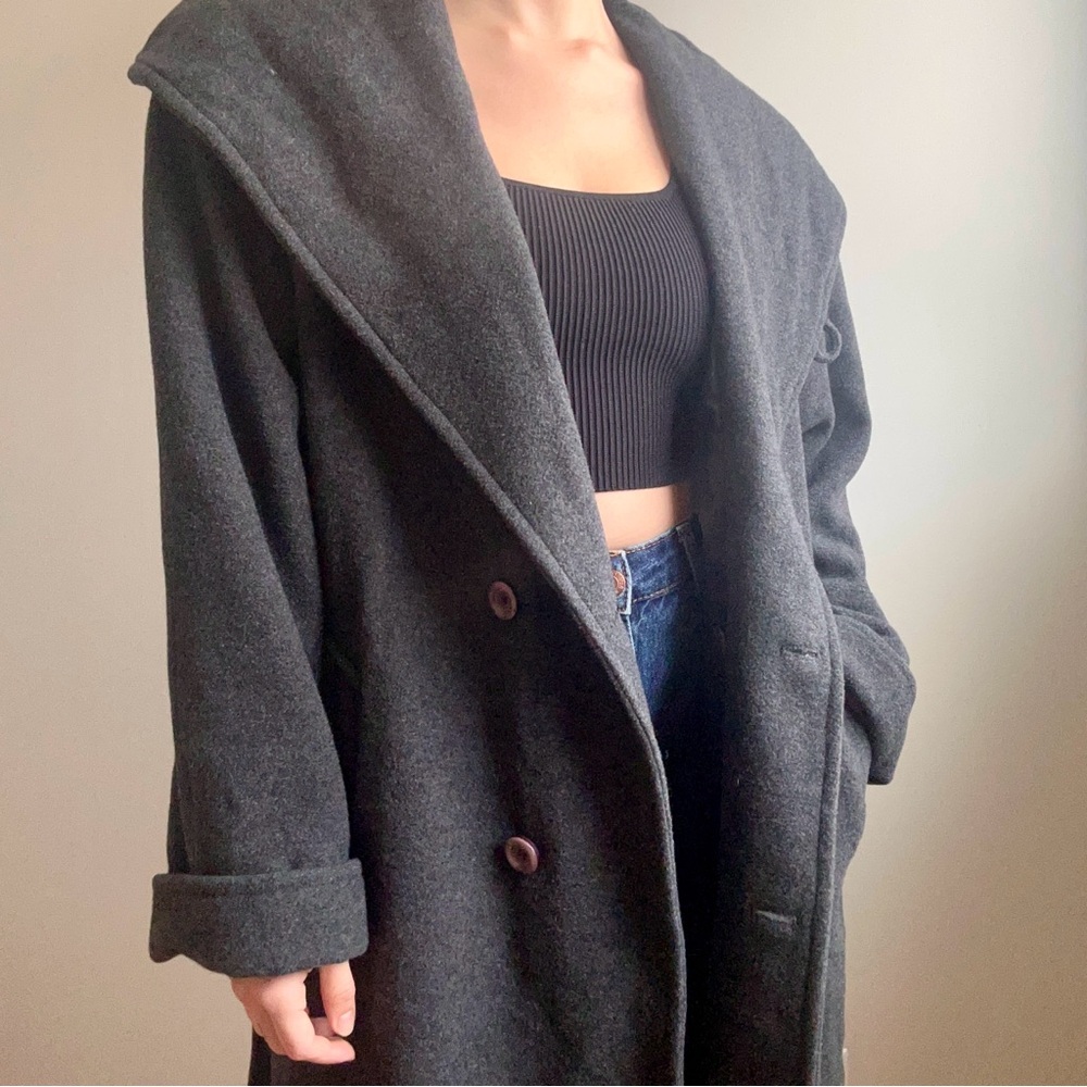 Wool Charcoal Coat
